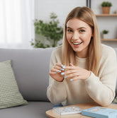 Febble - Baby Blue & Silver Wave Press-On Nails
