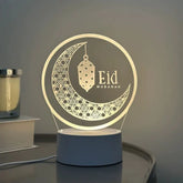 Eid Mubarak 3D LED Night Light 2026 Eid Party Holiday Decoration