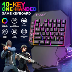 Gaming Keyboard Set One Hand Keyboard