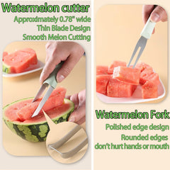 Watermelon Fork Slicer Cutter, 2024 Stainless Steel Fruit Watermelon