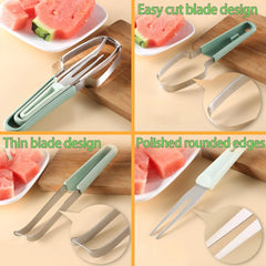 Watermelon Fork Slicer Cutter, 2024 Stainless Steel Fruit Watermelon
