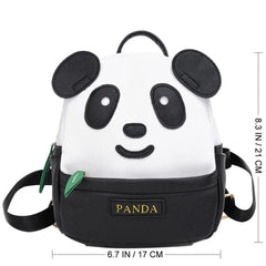 Cartoon Panda Pattern Small Backpack Adjustable Shoulder