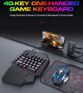 Gaming Keyboard Set One Hand Keyboard