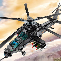 Military Helicopter SWAT Armed Aircraft Gunship Bricks Toys