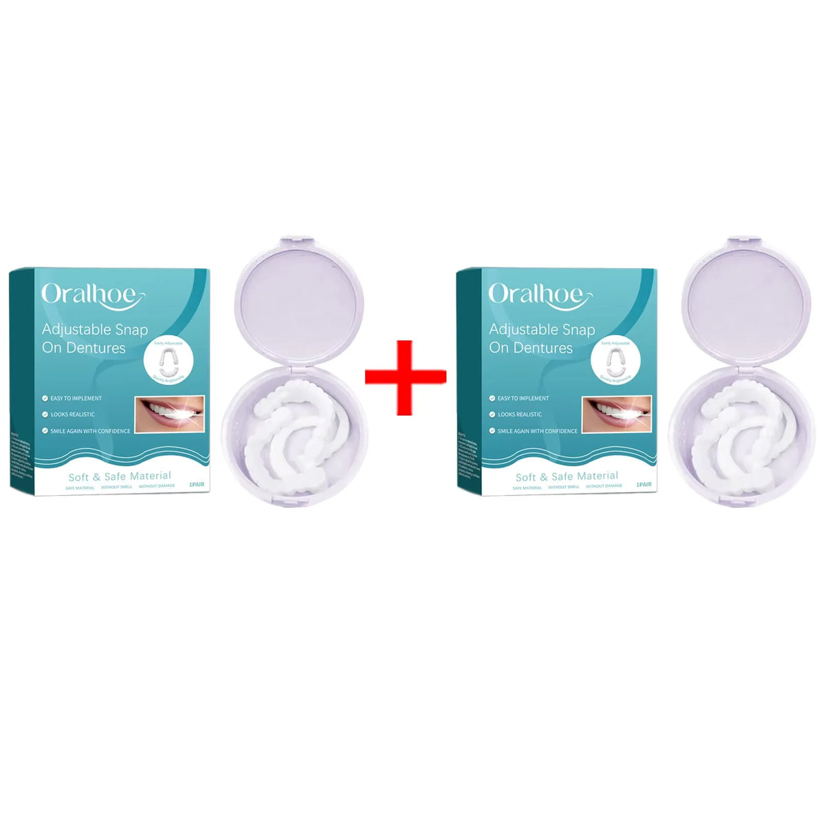 Snap On Smile Teeth Natural False Teeth Set Temporary Tooth Replacement Repair