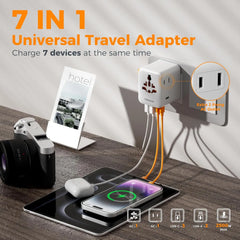 TESSAN GaN Universal Travel Adapter with USB Ports