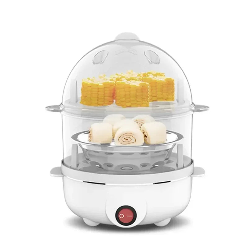 110V/220V Multifunctional Electric Egg Boiler Double Layers Egg Cooker Mini Steamer Poacher Kitchen Cooking Breakfast Machine