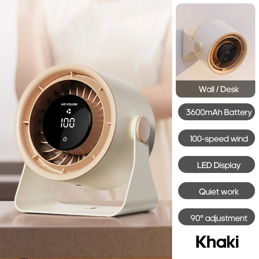 Portable Desktop Fan 100 Speed Angle Adjustable Cooling Fan
