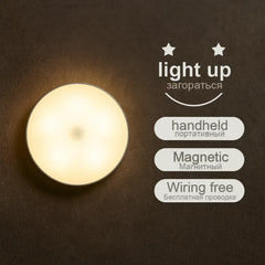 USB Rechargeable LED Night Light Motion Sensor Magnetic Wireless Lamp,