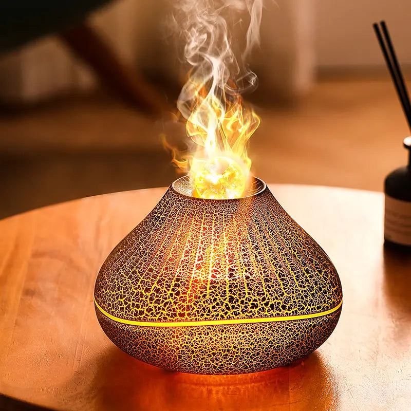 Volcanic Lava Crack Aromatherapy Diffuser with Humidifier Night Light