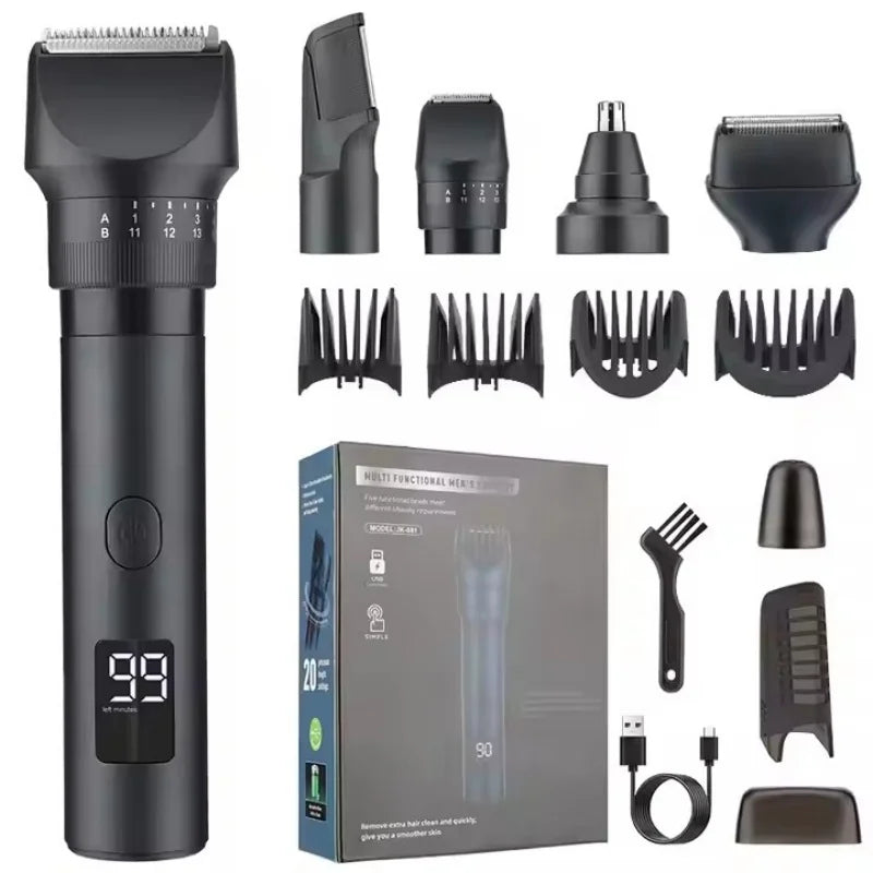 Body Beard Hair Trimmer for Men 5 IN 1 Rechargeable Cordless Electric