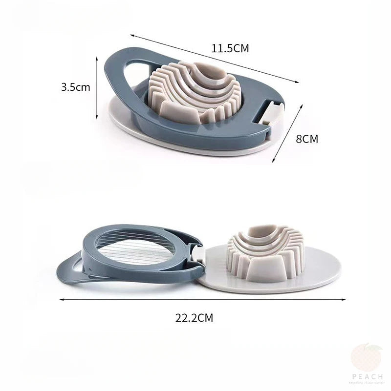 Stainless Steel Multi-purpose Egg Cutter Light and Convenient Creative Egg Slicer