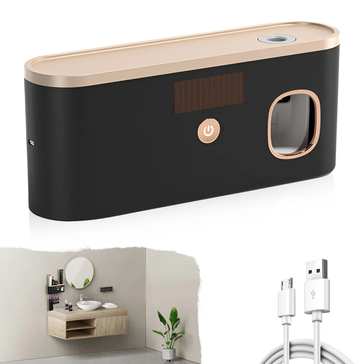 Smart Wall-Mounted UV 99% Sterile Multi-Position Toothbrush Holder