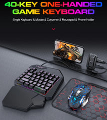 Gaming Keyboard Set One Hand Keyboard