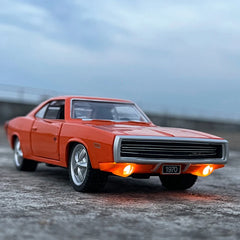 Muscle Car Model Sound and Light Pull Back Children's Toy Collectibles Birthday gift