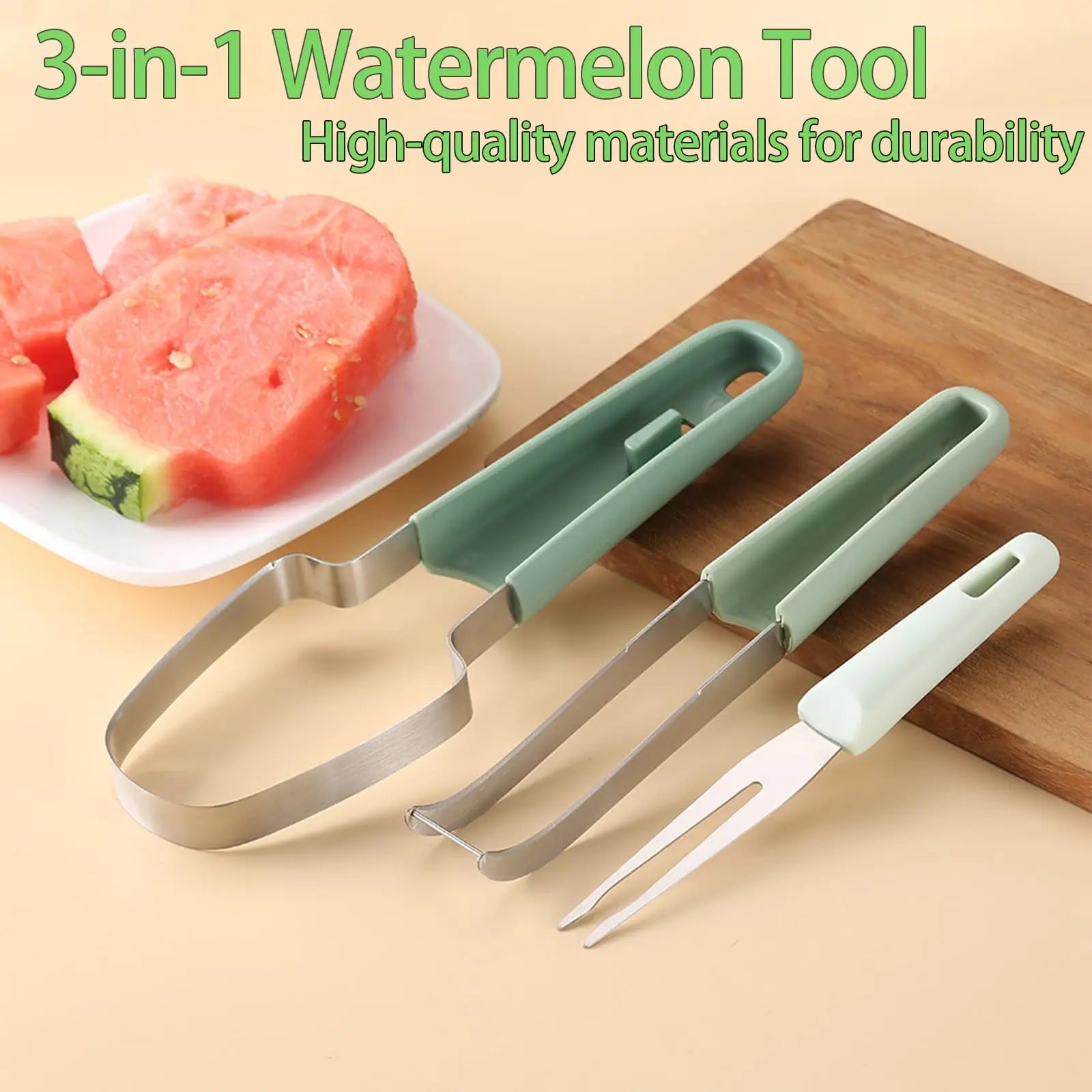 Watermelon Fork Slicer Cutter, 2024 Stainless Steel Fruit Watermelon