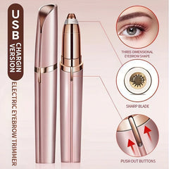 Electric Eyebrow Trimmer Pen Automatic Hair Removal Razor for Women Men