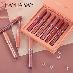 HANDAIYAN Set of 6 NonStick Cup Liquid lipstick , Long-Lasting Lip Gloss